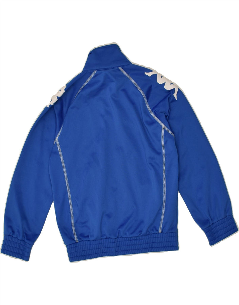 KAPPA Boys Graphic Tracksuit Top Jacket 7-8 Years Blue Polyester | Vintage Kappa | Thrift | Second-Hand Kappa | Used Clothing | Messina Hembry 