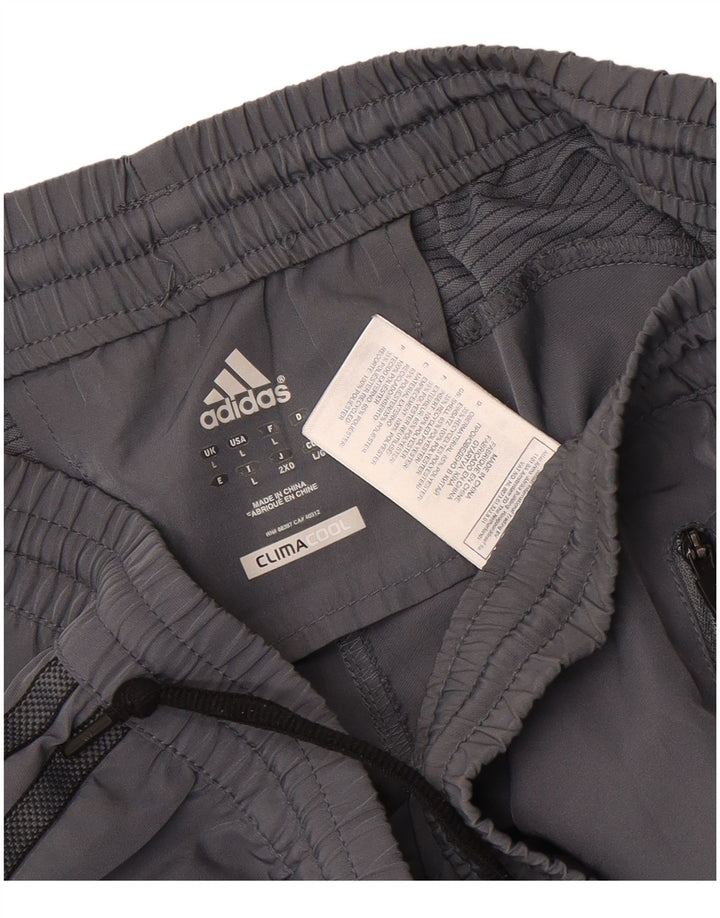 Adidas Mens Climacool Sport Shorts Large  Grey Colourblock Polyester