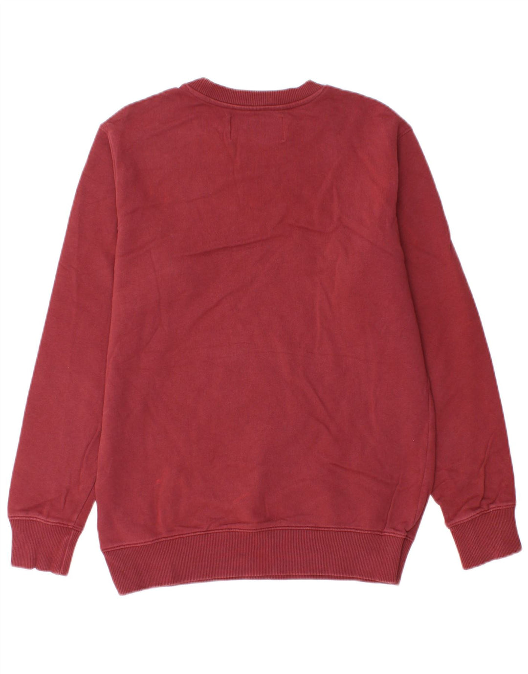 CALVIN KLEIN JEANS Mens Graphic Sweatshirt Jumper Small Burgundy Cotton