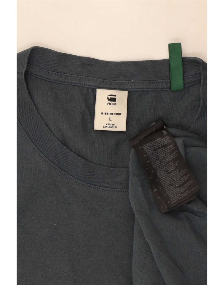 G-Star Mens T-Shirt Top Large Grey Cotton