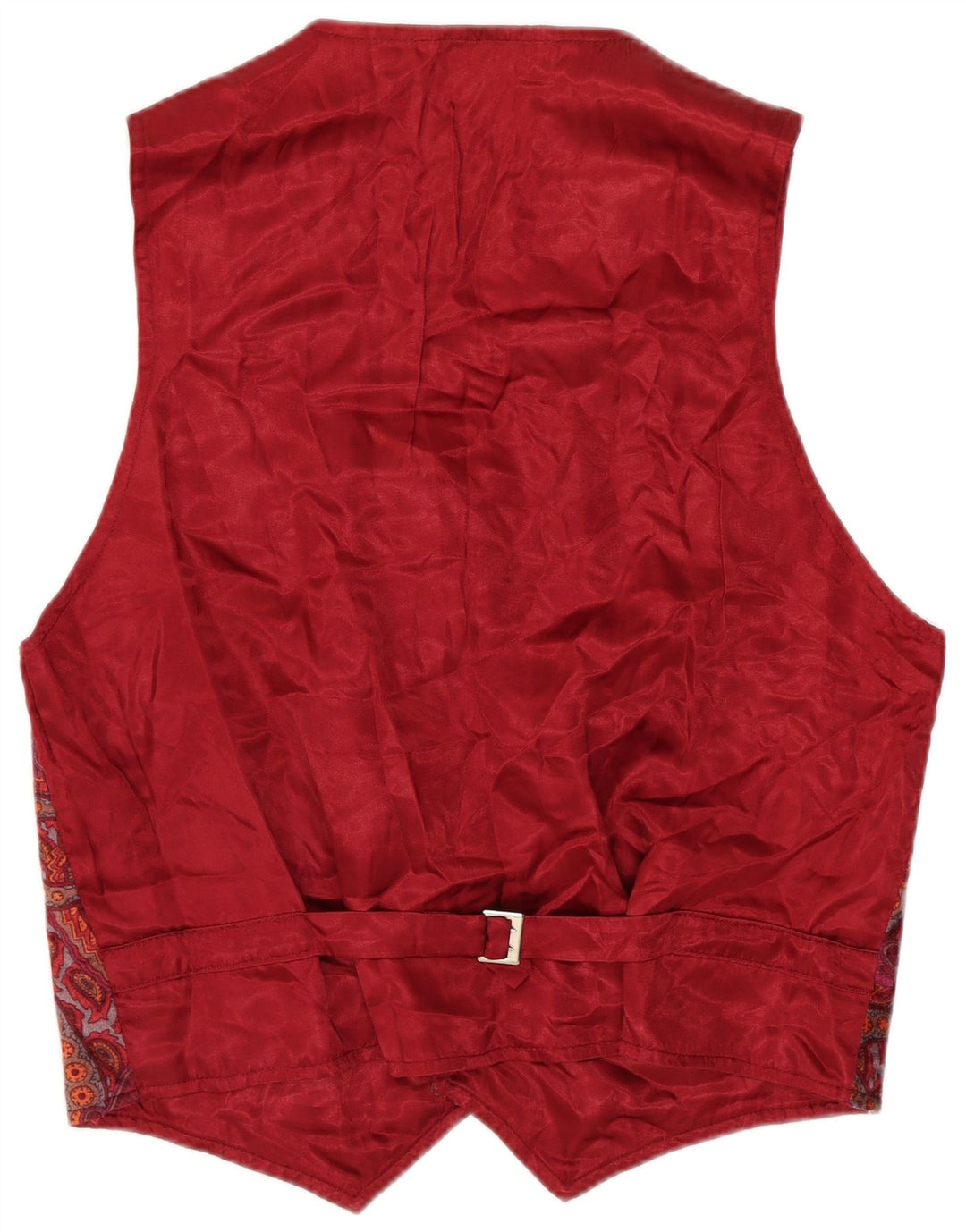 Vintage Mens Waistcoat Medium Burgundy Paisley
