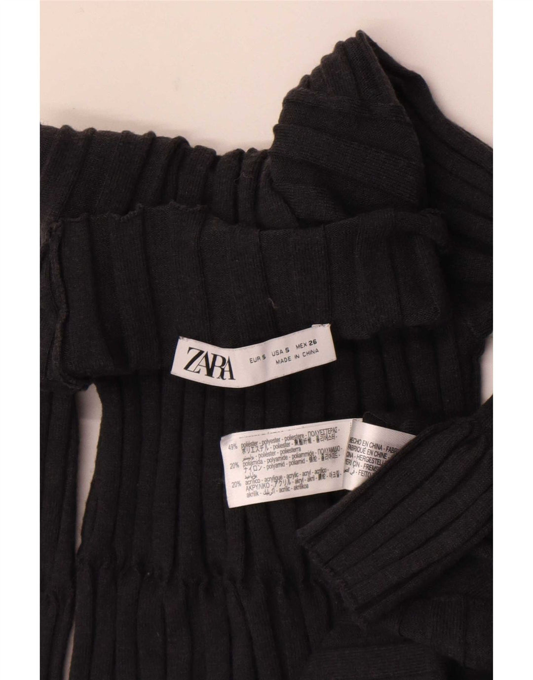 Zara Womens Bodycon Dress UK 8 Small Grey Polyester