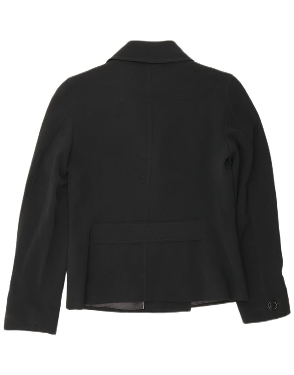 Marks & Spencer Womens Double Breasted Blazer Jacket UK 10 Small Black