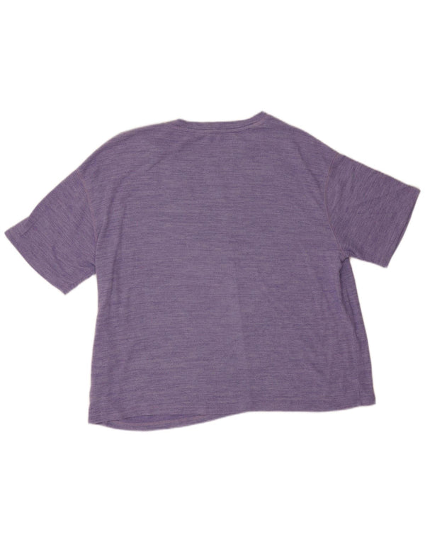 Marks & Spencer Womens T-Shirt Top UK 18 XL Lilac Viscose