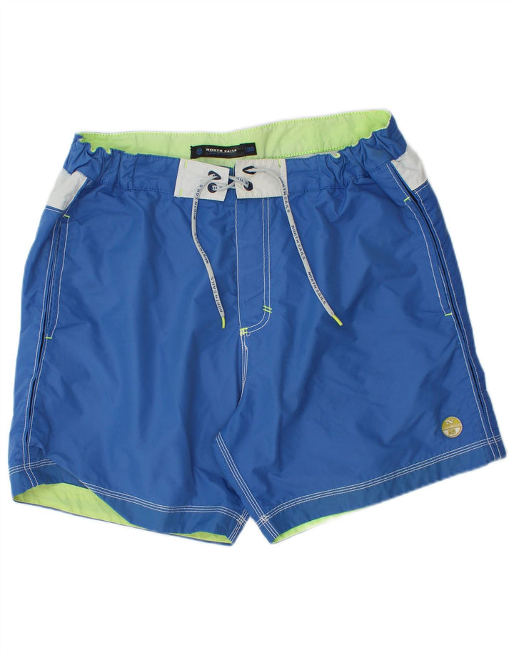 North Sails Mens Graphic Swimming Shorts Medium  Blue Colourblock Polyamide