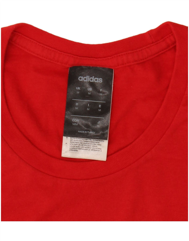 Adidas Mens Graphic T-Shirt Top Medium Red