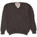 Marks & Spencer Mens Regular Fit V-Neck Jumper Sweater XL Grey Cotton