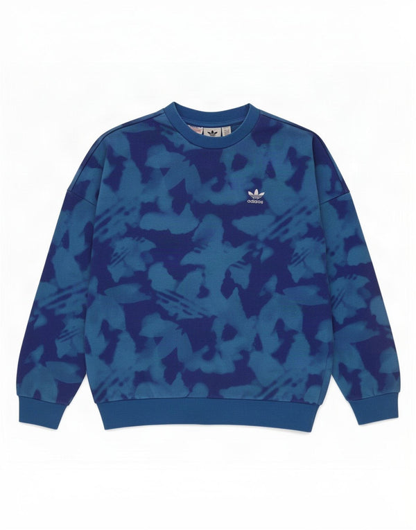 Adidas Boys Sweatshirt Jumper 11-12 Years Blue Tie Dye Cotton