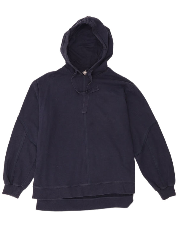 Sweaty Betty Womens Oversized Hoodie Jumper UK 10 Small Navy Blue Cotton