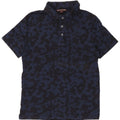 MICHAEL KORS Mens Polo Shirt Small Navy Blue Camouflage Cotton