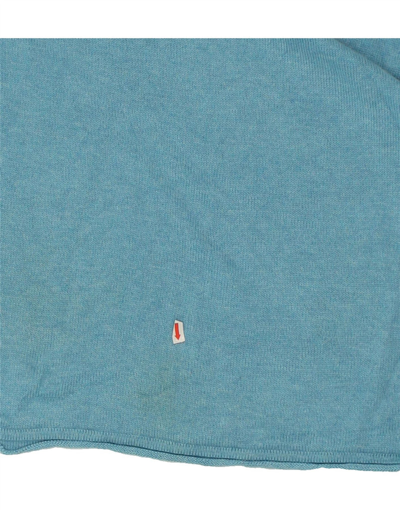 EDDIE BAUER Womens Boat Neck Jumper Sweater UK 14 Large Blue Cotton | Vintage Eddie Bauer | Thrift | Second-Hand Eddie Bauer | Used Clothing | Messina Hembry 