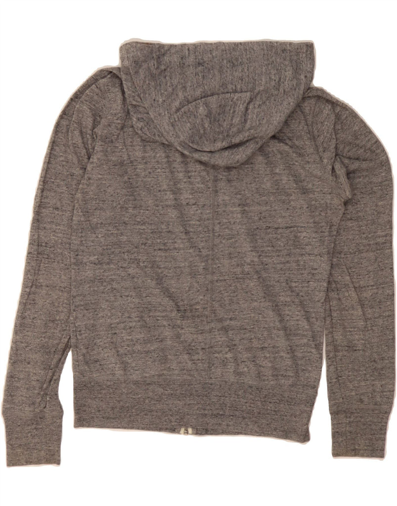 NIKE Womens Graphic Zip Hoodie Sweater UK 14 Medium Grey Flecked Vintage Nike and Second-Hand Nike from Messina Hembry 