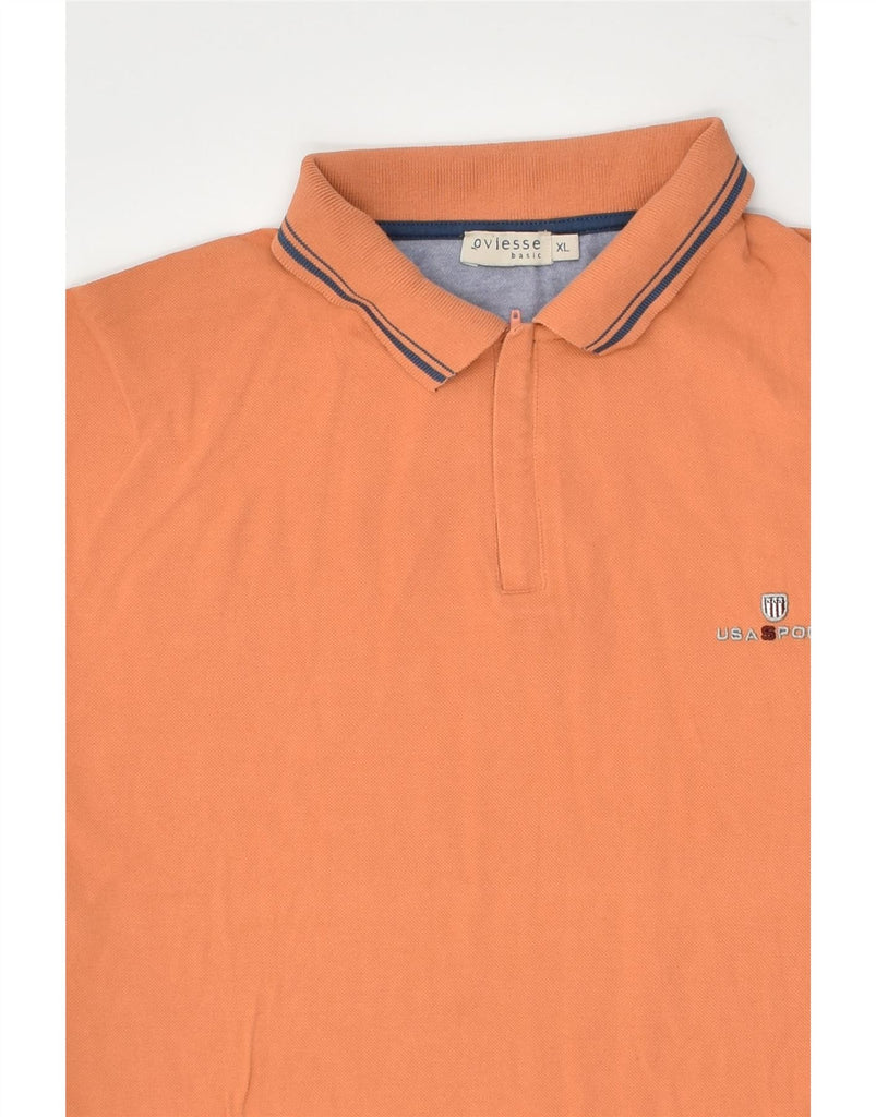 OVIESSE Mens Polo Shirt XL Orange Cotton | Vintage Oviesse | Thrift | Second-Hand Oviesse | Used Clothing | Messina Hembry 