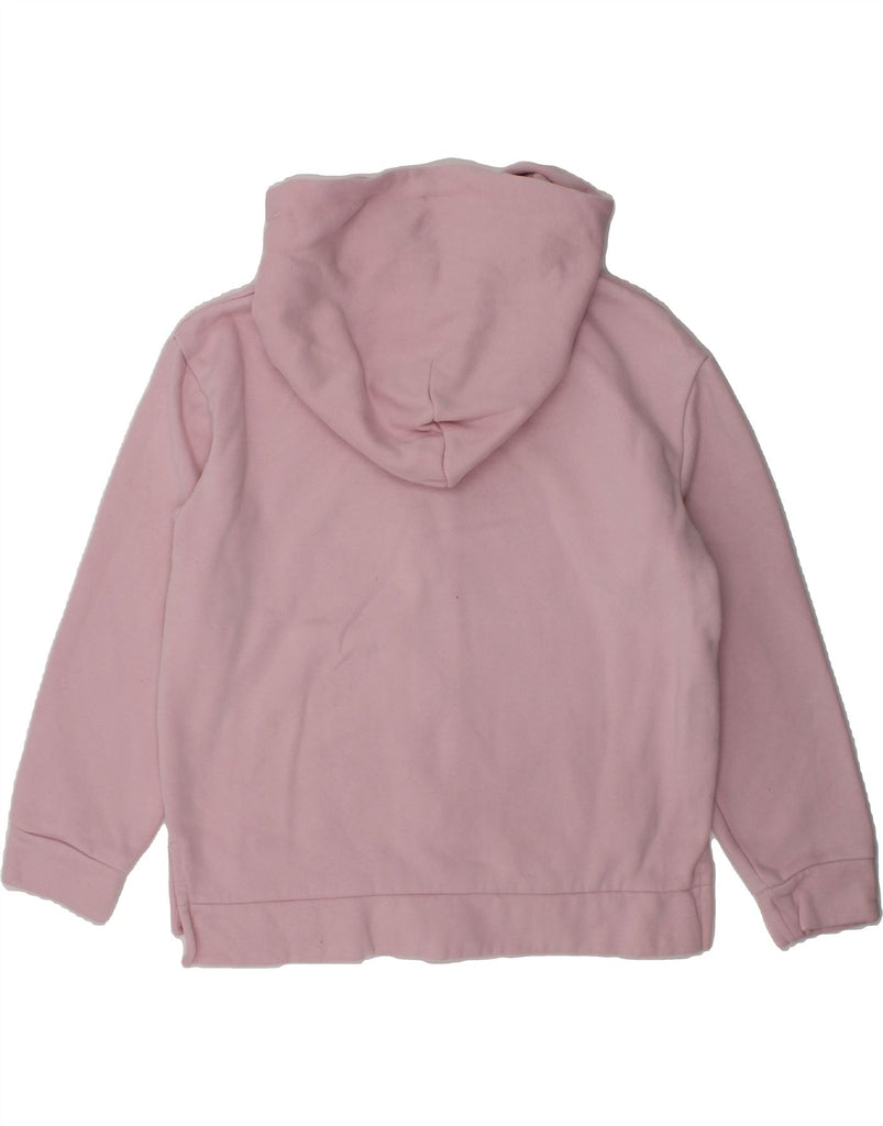 DIADORA Girls Graphic Zip Hoodie Sweater 7-8 Years Medium Pink Cotton | Vintage Diadora | Thrift | Second-Hand Diadora | Used Clothing | Messina Hembry 