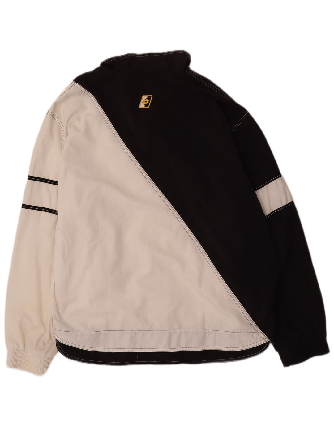 Lotto Mens Tracksuit Top Jacket Large Black Colourblock Polyester