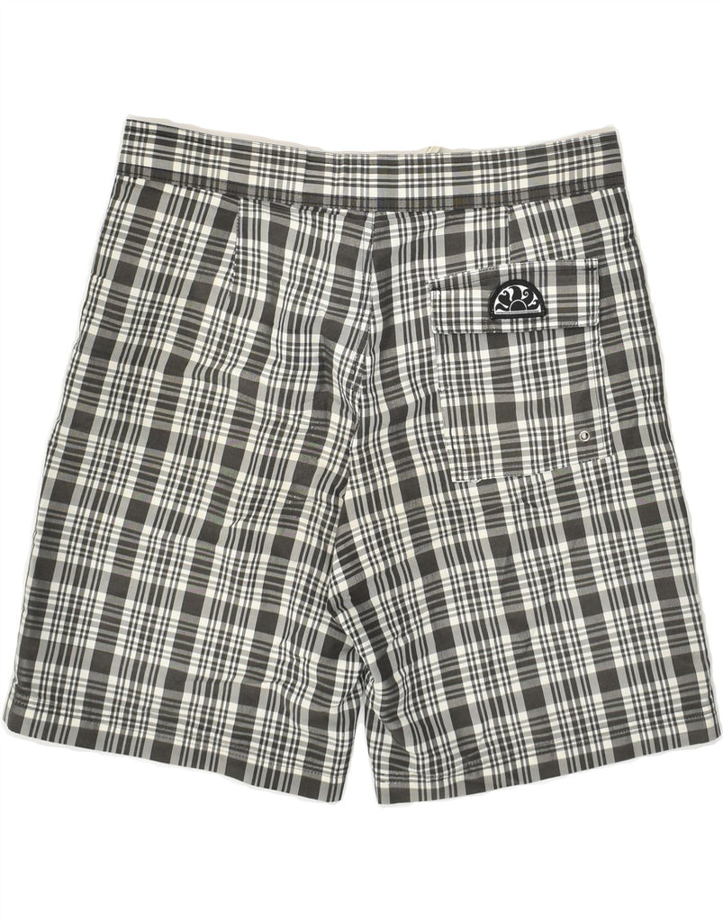 SUNDEK Mens Swimming Shorts Medium Grey Check Cotton | Vintage Sundek | Thrift | Second-Hand Sundek | Used Clothing | Messina Hembry 