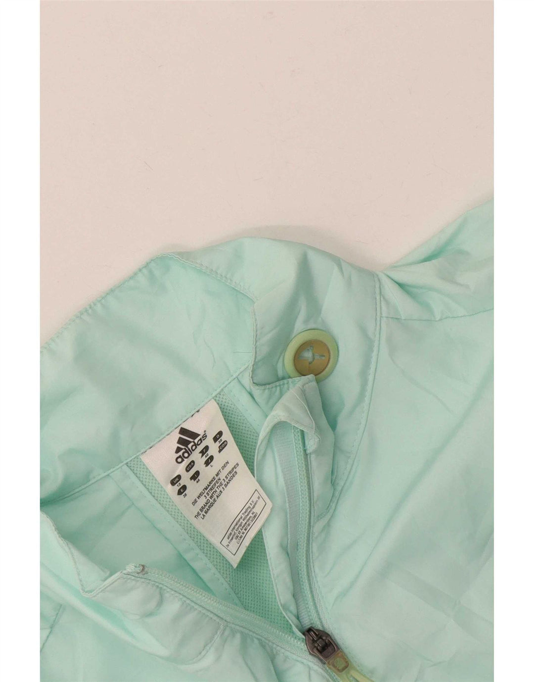 Adidas Womens Tracksuit Top Jacket UK 12 Medium Green Polyester Sports