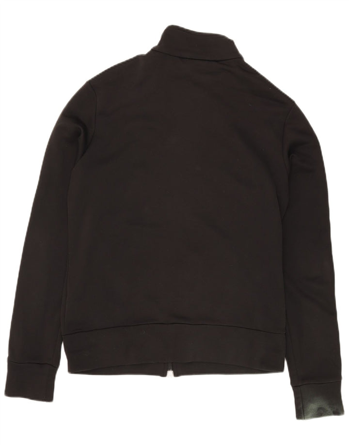 ADIDAS Womens Tracksuit Top Jacket UK 14 Medium Black Polyester