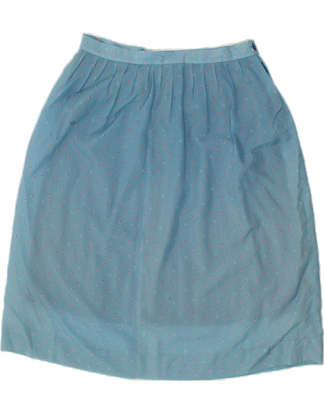 VINTAGE Womens A-Line Skirt W30 Medium  Blue Spotted Vintage Vintage and Second-Hand Vintage from Messina Hembry 