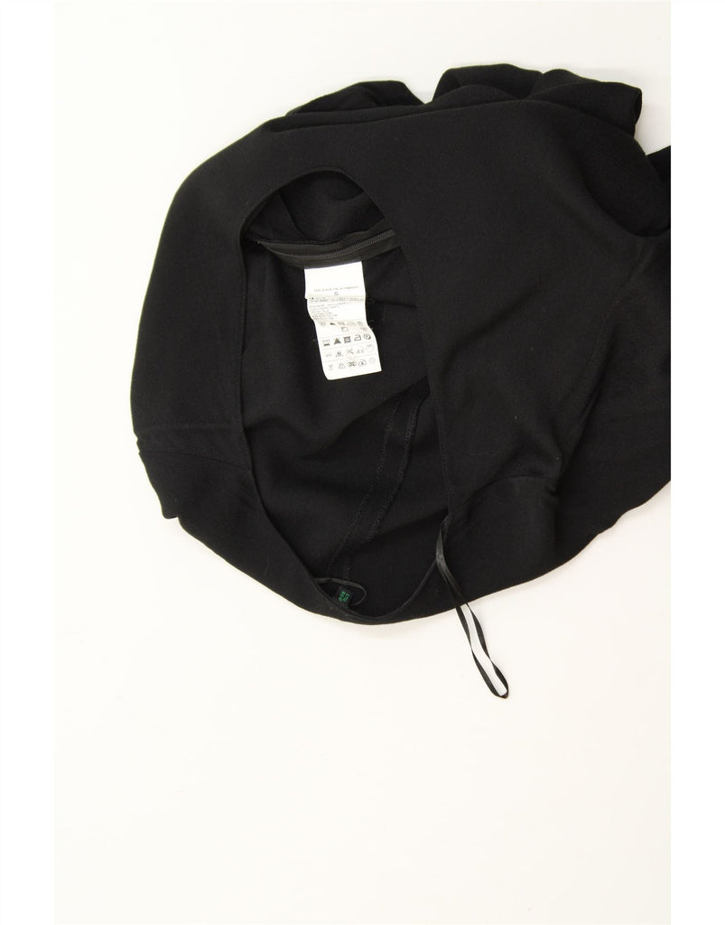 BENETTON Womens A-Line Dress UK 10 Small Black Viscose Vintage Benetton and Second-Hand Benetton from Messina Hembry 