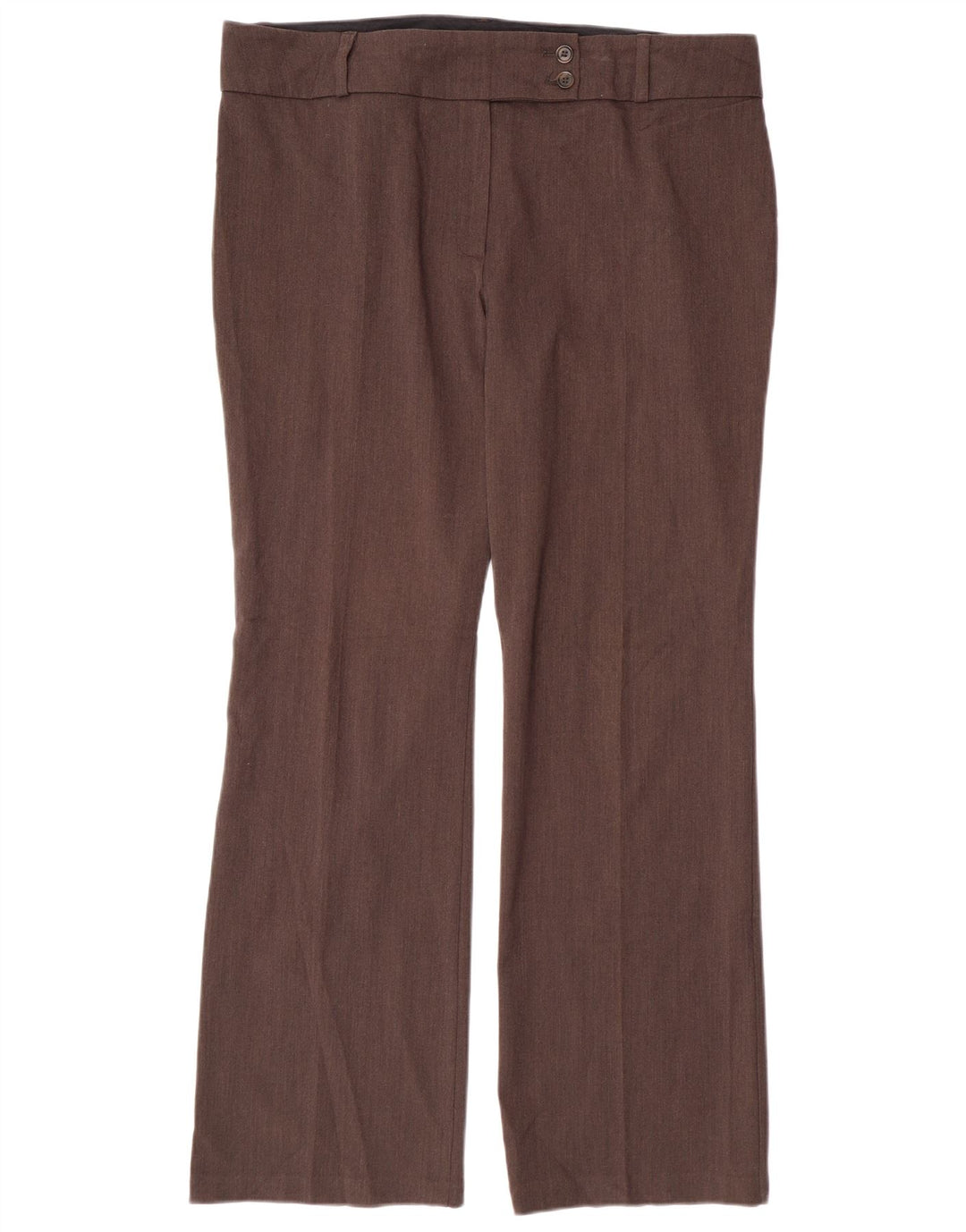 MARKS & SPENCER Womens Straight Suit Trousers UK 16 Large W38 L31 Brown