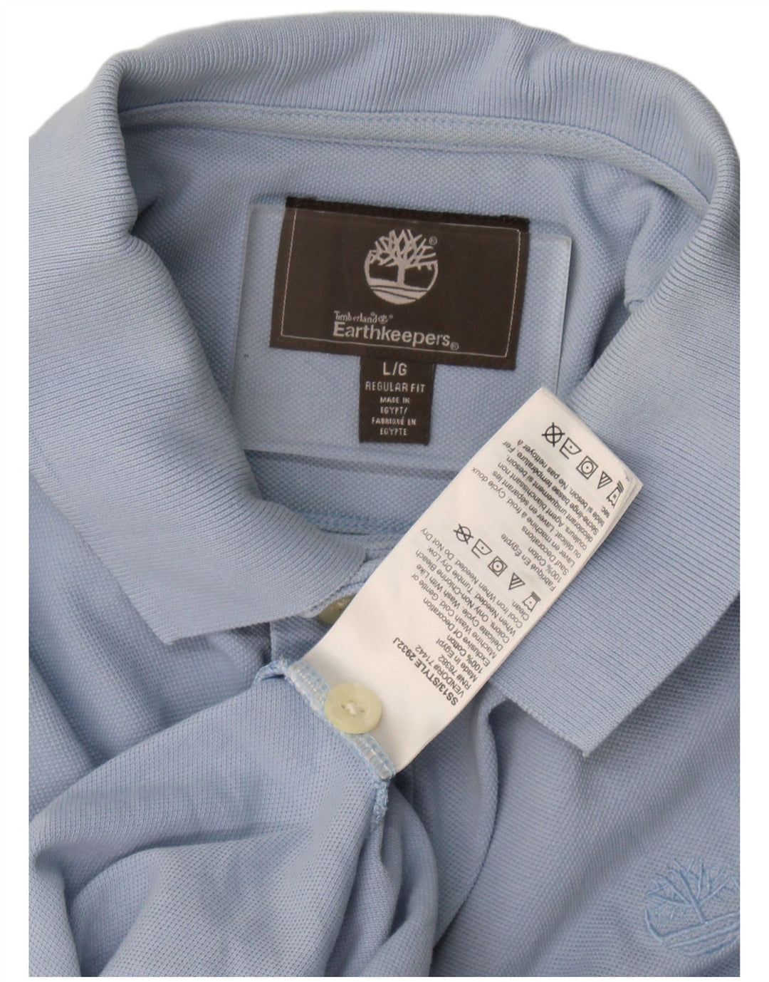 Timberland Mens Regular Fit Polo Shirt Large Blue Cotton