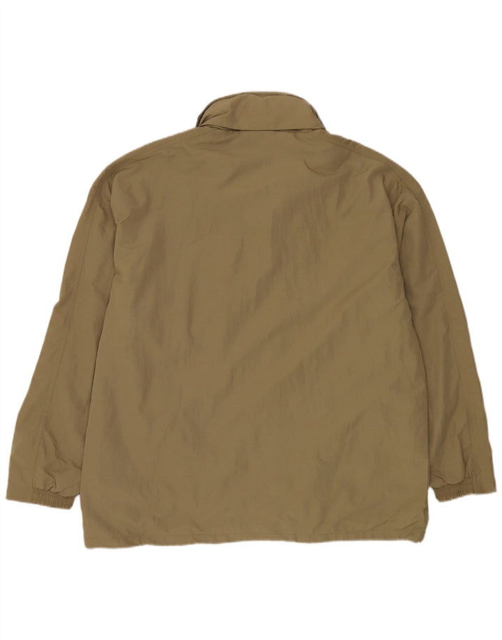 Diadora Mens Hooded Tracksuit Top Jacket XL Khaki Polyamide