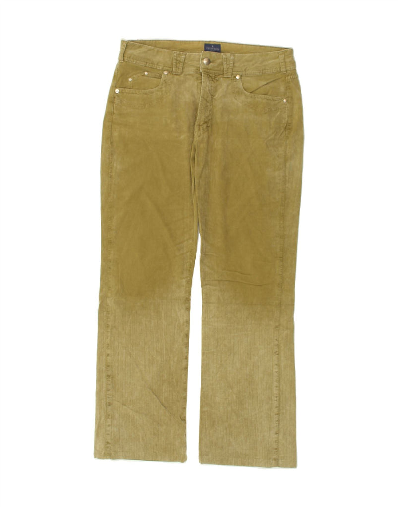 TRUSSARDI Womens Straight Casual Trousers W33 L31  Beige Cotton | Vintage Trussardi | Thrift | Second-Hand Trussardi | Used Clothing | Messina Hembry 