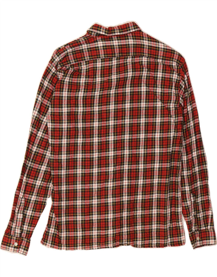 ALEGRIA Womens Flannel Shirt UK 14 Large Red Check Cotton Vintage Alegria and Second-Hand Alegria from Messina Hembry 