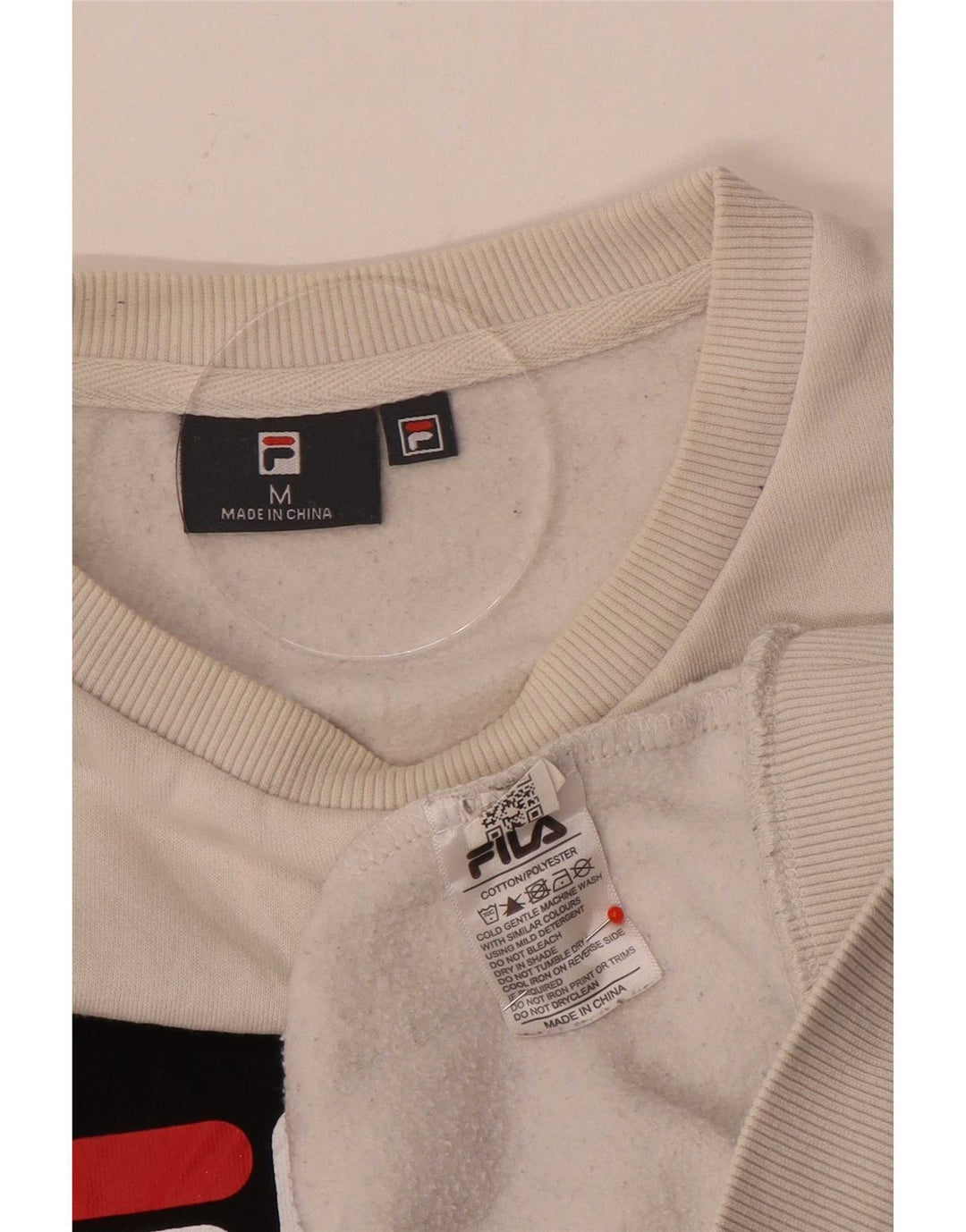 Fila Mens Graphic Sweatshirt Jumper Medium White Colourblock