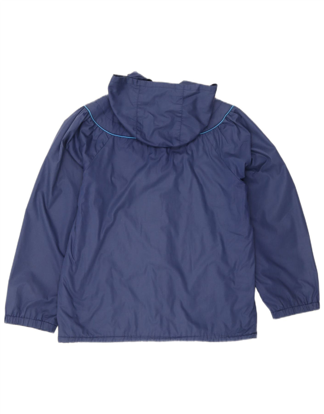 C & A Mens Hooded Windbreaker Jacket UK 36 Small Navy Blue Cotton
