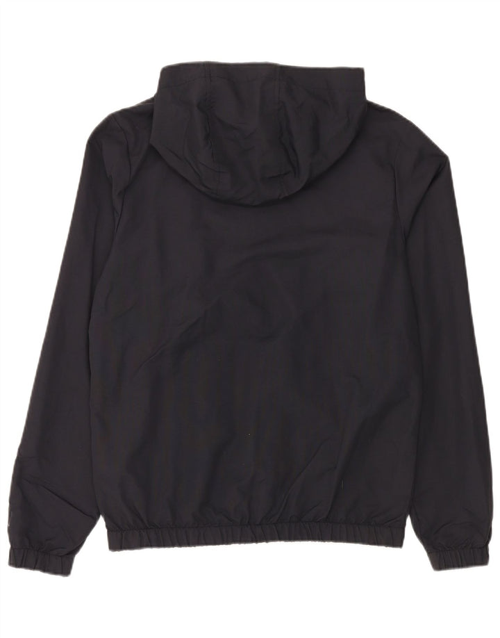 Ellesse Mens Zip Neck Graphic Hoodie Jumper Small Black Polyamide
