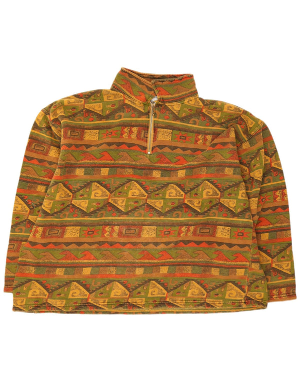 Vintage Womens Oversized Sweatshirt Jumper UK 16 Large Multicoloured