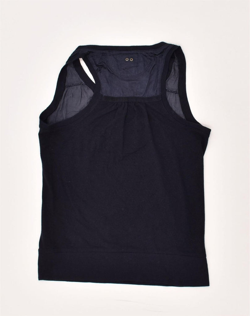 CONVERSE Womens Vest Top UK 12 Medium Navy Blue Cotton Sports | Vintage Converse | Thrift | Second-Hand Converse | Used Clothing | Messina Hembry 