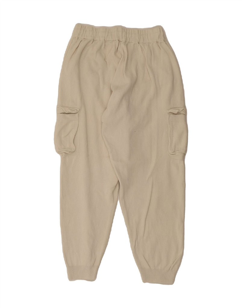ZARA Womens Cargo Tracksuit Trousers Joggers UK 14 Large  Off White Cotton Vintage Zara and Second-Hand Zara from Messina Hembry 