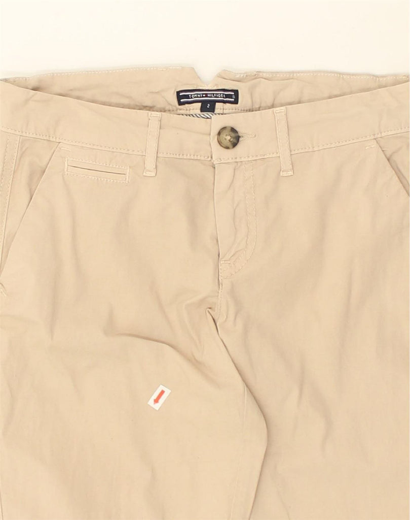 TOMMY HILFIGER Womens Slim Chino Trousers US 2 XS W28 L29  Beige Cotton | Vintage Tommy Hilfiger | Thrift | Second-Hand Tommy Hilfiger | Used Clothing | Messina Hembry 