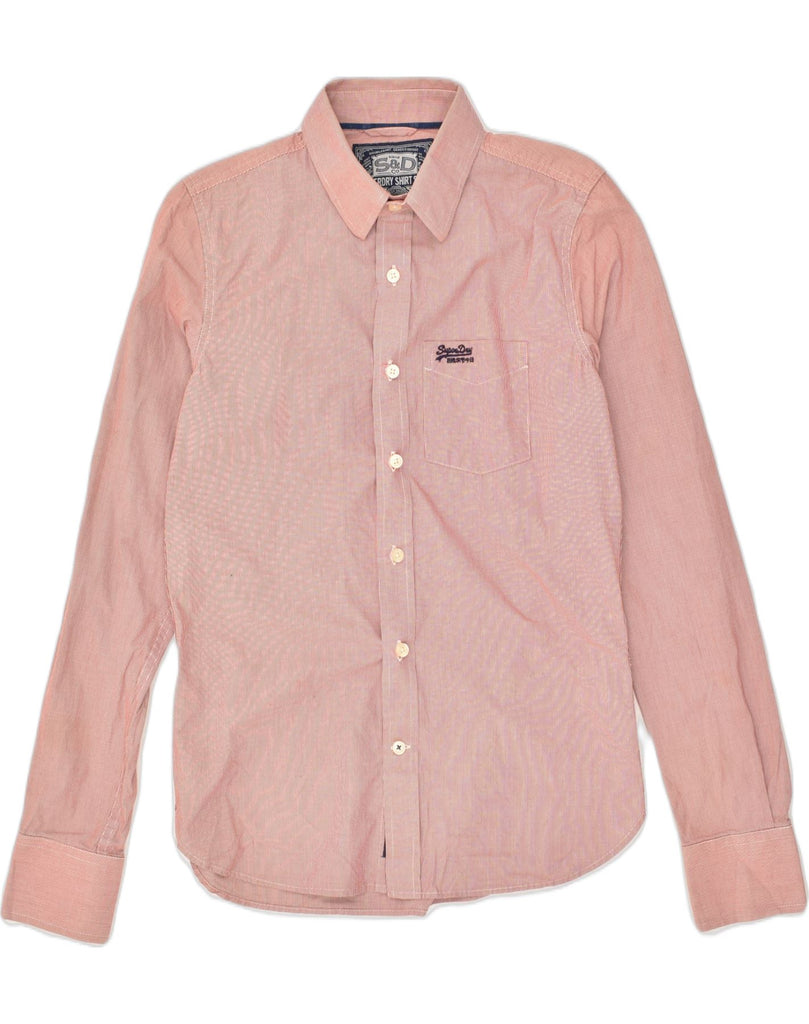 SUPERDRY Mens Shirt Medium Pink Cotton | Vintage Superdry | Thrift | Second-Hand Superdry | Used Clothing | Messina Hembry 