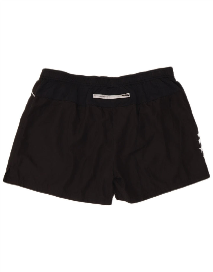 Champion Womens Graphic Regular Sport Shorts UK 14 Large Black Polyester