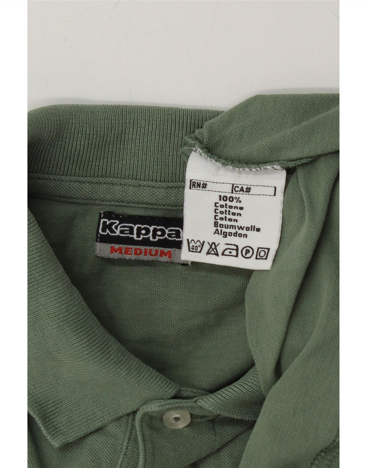 KAPPA Mens Polo Shirt Medium Green Cotton Vintage Kappa and Second-Hand Kappa from Messina Hembry 