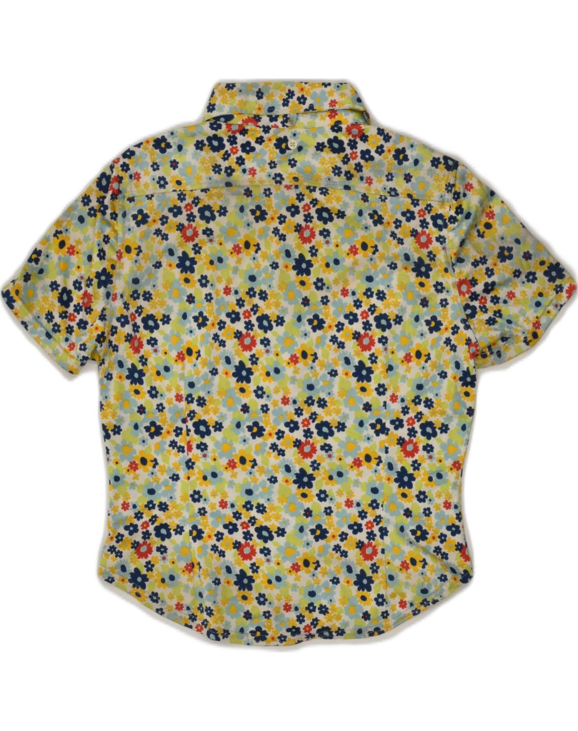 PHARD Womens Short Sleeve Shirt UK 14 Medium Yellow Floral | Vintage Phard | Thrift | Second-Hand Phard | Used Clothing | Messina Hembry 