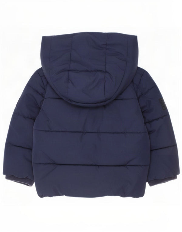 Hugo Boss Baby Boys Hooded Padded Jacket 18-24 Months Navy Blue Polyester