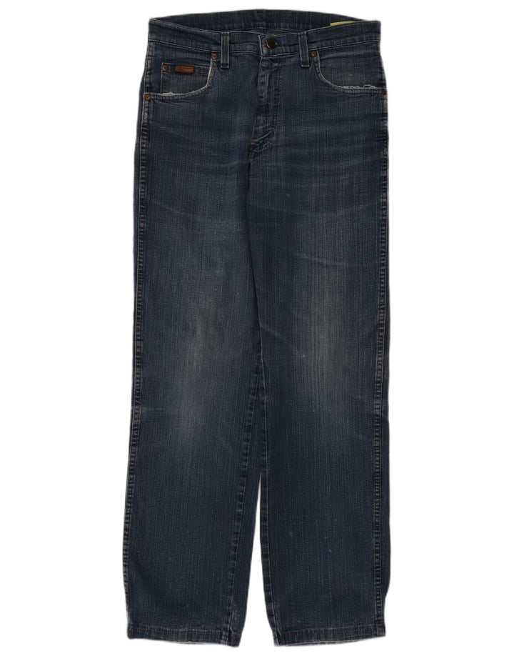 Wrangler Mens Texas Stretch Straight Jeans W32 L34 Blue Cotton
