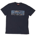 KAPPA Mens Graphic T-Shirt Top Large Navy Blue Cotton