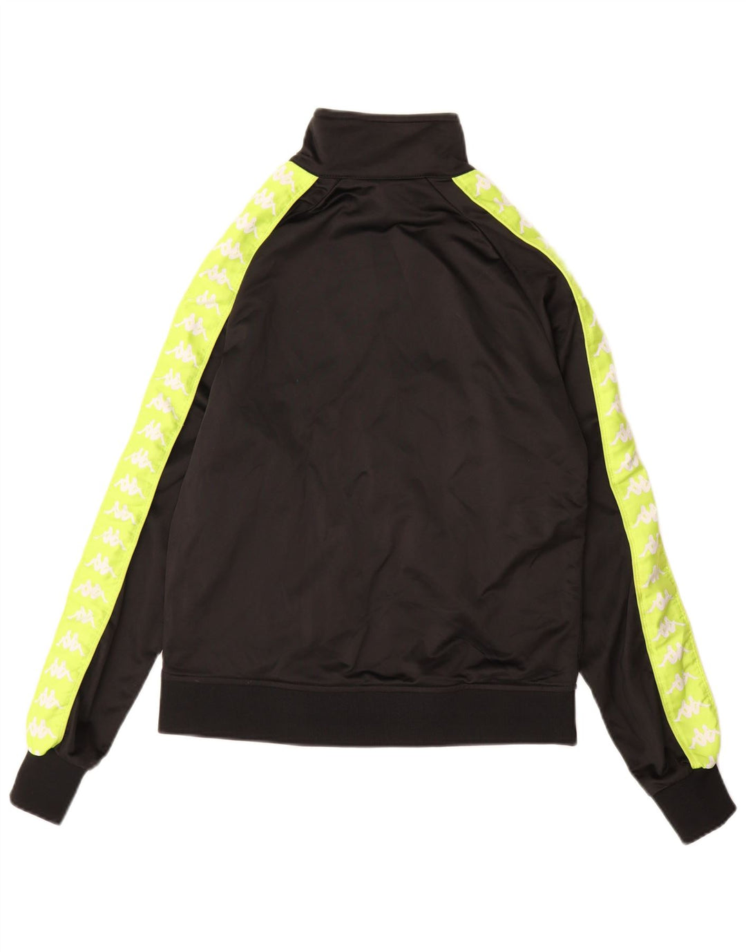 KAPPA Boys Graphic Tracksuit Top Jacket 15-16 Years Black Colourblock
