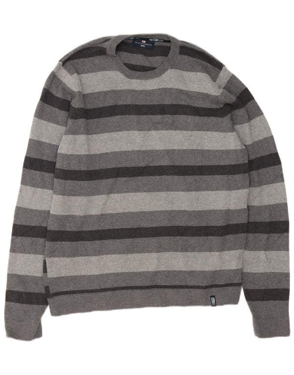 Marks & Spencer Mens Blue Harbour Crew Neck Jumper Sweater Large Grey