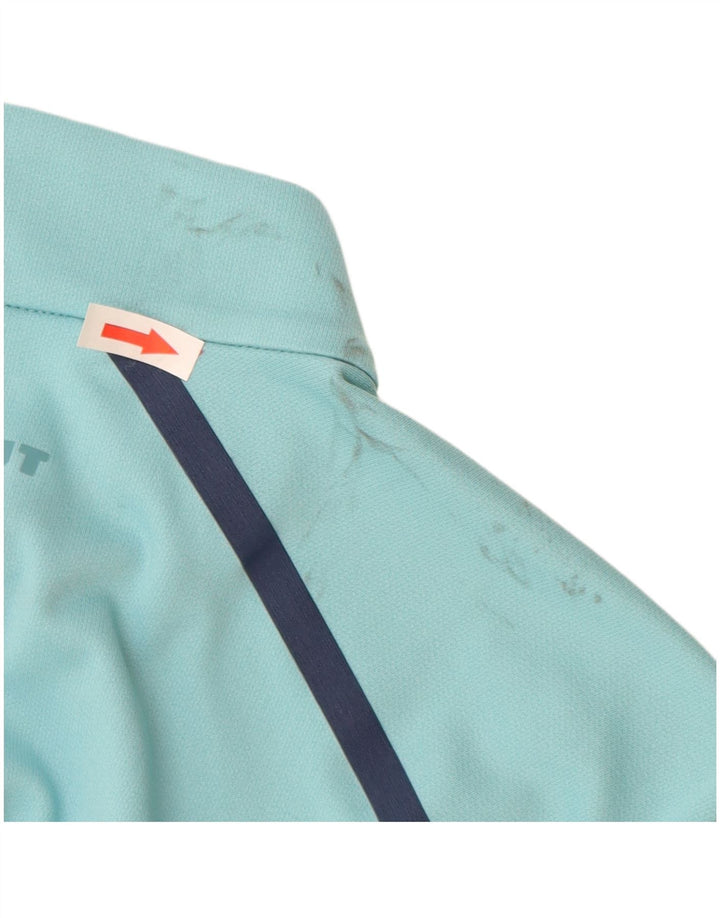 Mammut Mens Polartec Zip Neck T-Shirt Top Large Blue Polyester