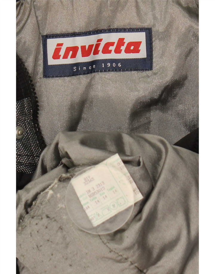 Invicta Womens Graphic Windbreaker Jacket UK 14 Large Black Colourblock