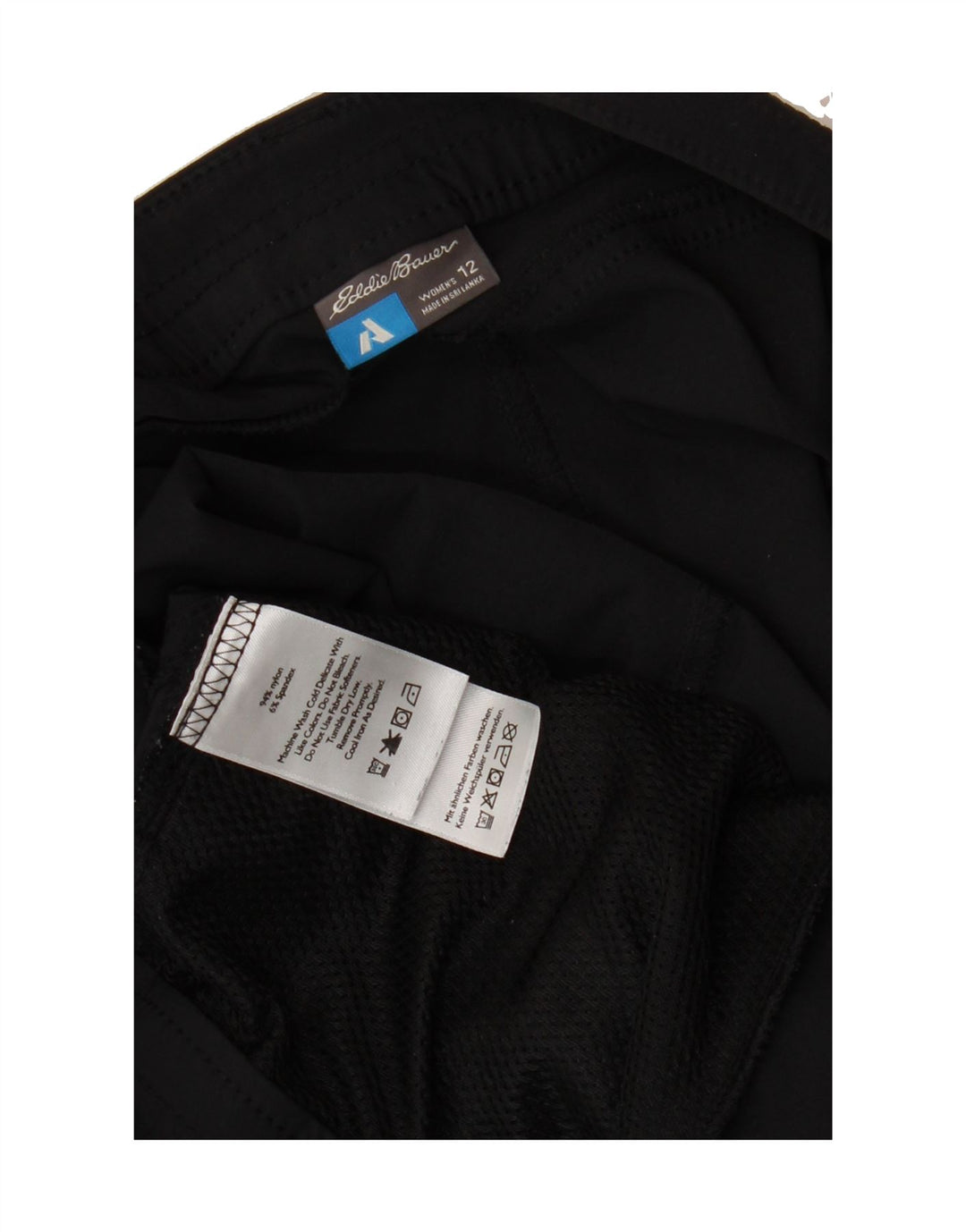 EDDIE BAUER Womens Capri Cargo Trousers US 12 Large W34 L21 Black Nylon Vintage Eddie Bauer and Second-Hand Eddie Bauer from Messina Hembry 