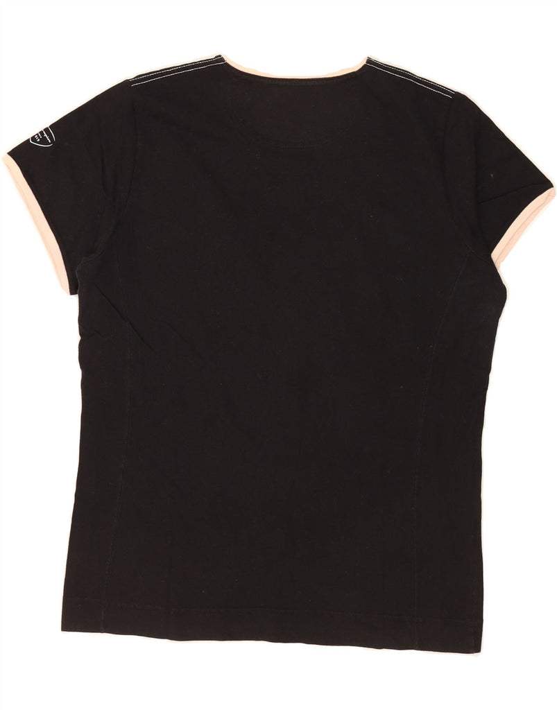 CHAMPION Womens Easy Fit T-Shirt Top UK 16 Large Black Cotton Vintage Champion and Second-Hand Champion from Messina Hembry 