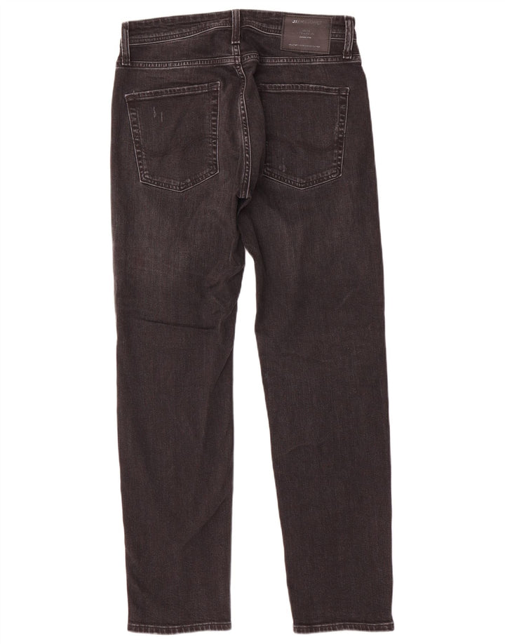 Jack & Jones Mens Distressed Slim Jeans W29 L30 Black Cotton